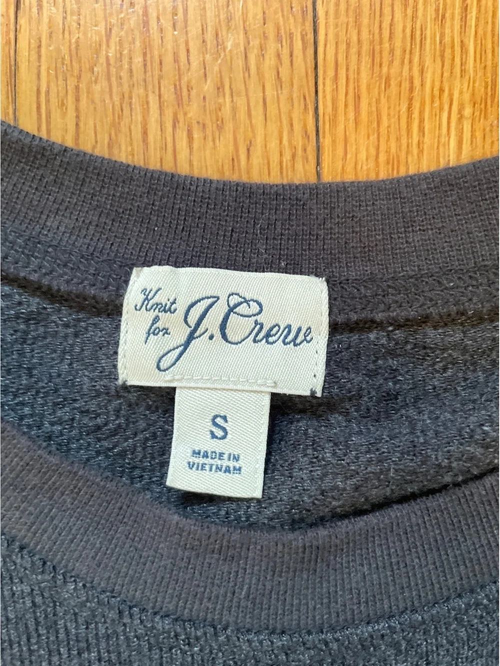 J.Crew Knit Gray Thermal Crewneck Sweater Men's Small Cotton Blend Pullover